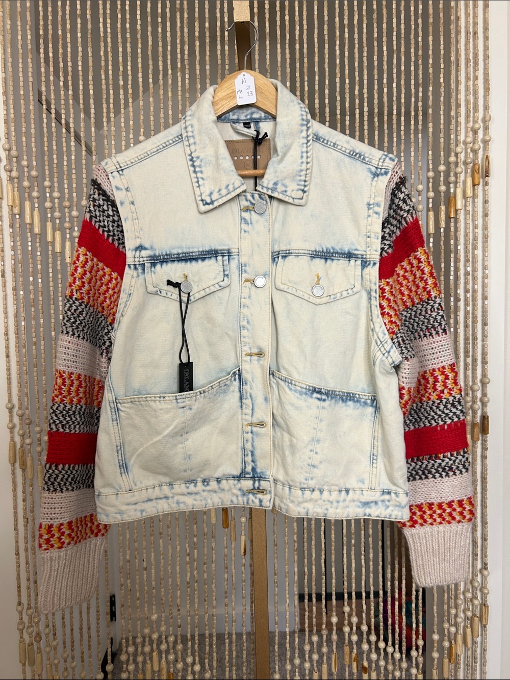 Blank NYC Happy Promises Denim Trucker Jacket Size M